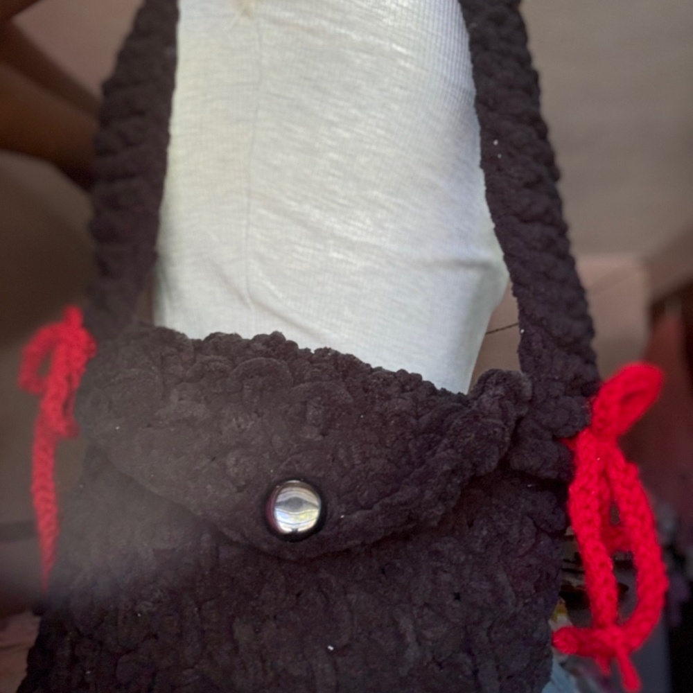 Black crochet bag!